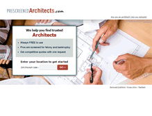 Tablet Screenshot of prescreenedarchitects.com